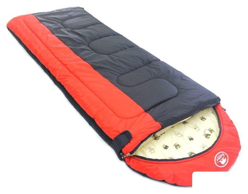 Спальный мешок BalMax Аляска Camping Plus -15 (правая молния, черный/красный)