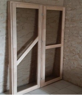 Дверь деревянная со стеклом 0,7*1.7