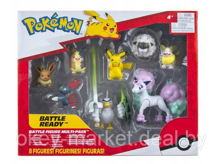 Набор фигурок Pokemon Jazwares 8 шт. PKW0185 - фото 2 - id-p184767290