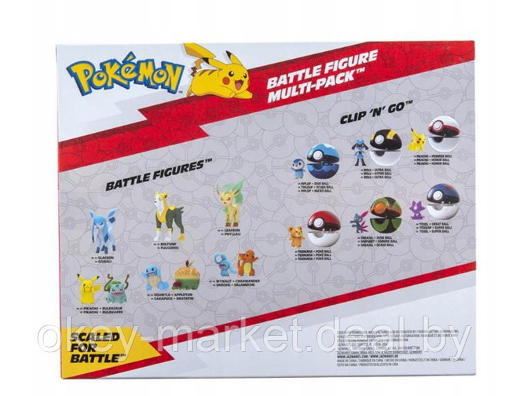 Набор фигурок Pokemon Jazwares 8 шт. PKW0185 - фото 3 - id-p184767290