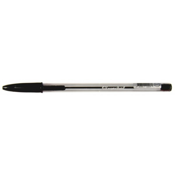 Ручка шариковая Silwerhof SIMPLEX (016045-02) однораз. 0.7мм черные чернила коробка картонная