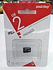 Micro SD карта памяти Smartbuy 2GB без адаптеров арт SB2GBSD-00, фото 2