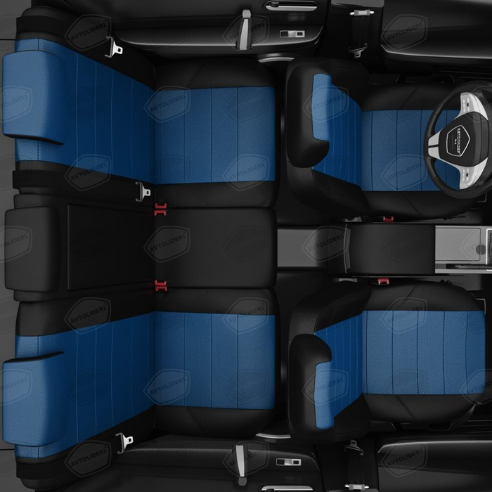 Авточехлы для BMW 3 (F-30) с 2011-н.в. хэтчбек Заднее сиденье единое, спинка 3 секции, задний подлокотник - фото 8 - id-p184750559