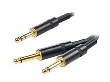 Proel 6.3mm Stereo Jack - 2x6.3mm Mono Jack 3m CHLP210LU3