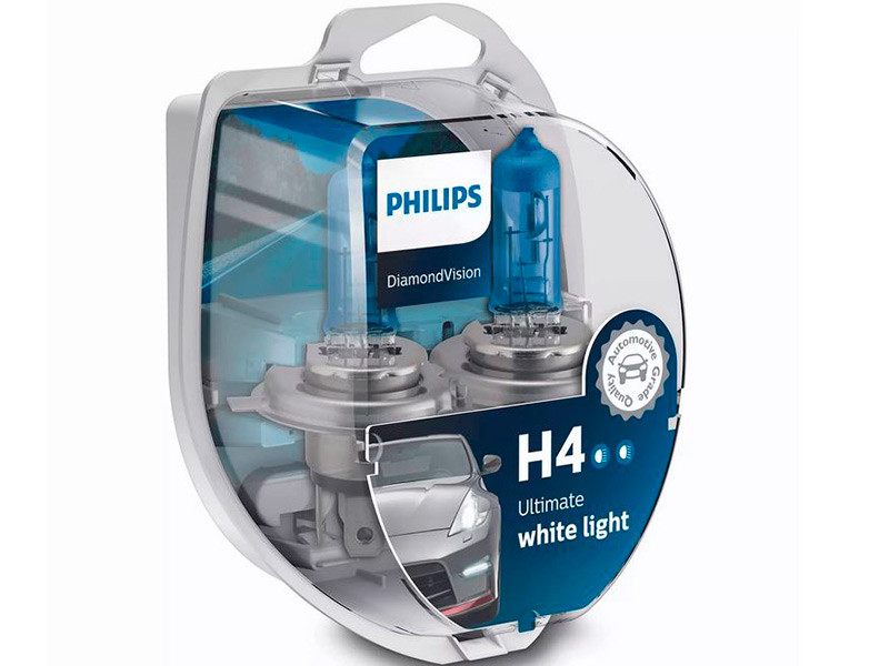 Philips DiamondVision H4 12V- 60/55W (P43t) 2шт 12342DVS2