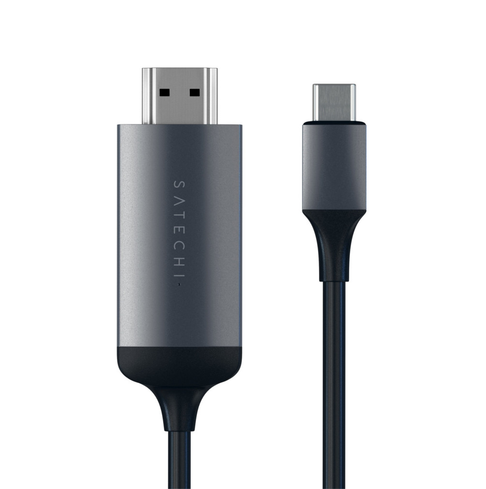 Satechi Aluminum Type-C to HDMI Cable 4K 60HZ Space Grey ST-CHDMIM