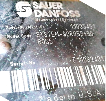 Тандем гидронасосов Sauer Danfoss System-90R055+90R055 (model 11035451)