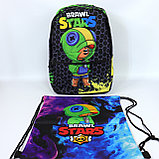Школьный рюкзак + сумка для обуви Brawl Stars (Бравл Старс), фото 7