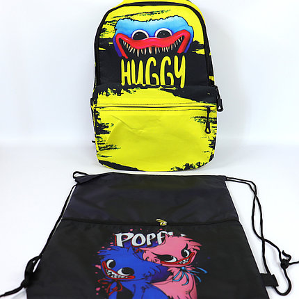 Школьный рюкзак + сумка для обуви Huggy Wuggy & Kissy Missy (Хаги Ваги и Киси Миси), фото 2