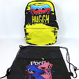 Школьный рюкзак + сумка для обуви Huggy Wuggy & Kissy Missy (Хаги Ваги и Киси Миси), фото 3