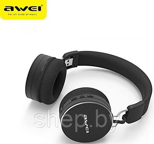 Bluetooth стерео-наушники Awei A790 BL (Bluetooth, AUX, MP3, Mic) Черные - фото 3 - id-p184785770