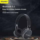 Bluetooth стерео-наушники Awei A790 BL (Bluetooth, AUX, MP3, Mic) Черные, фото 7