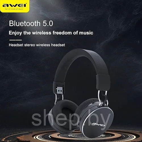Bluetooth стерео-наушники Awei A790 BL (Bluetooth, AUX, MP3, Mic) Черные - фото 7 - id-p184785770