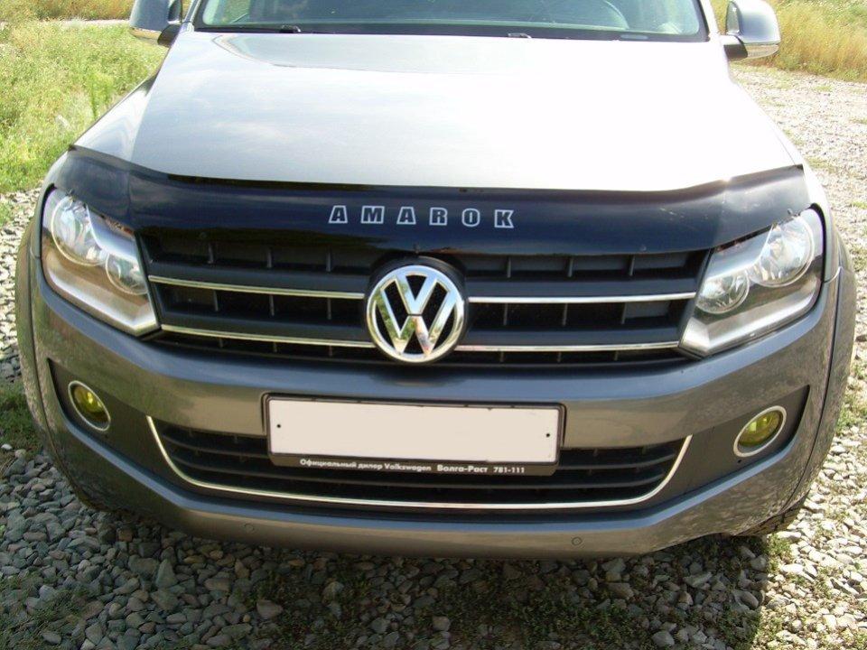 Дефлектор капота - мухобойка, VW Amarok 2010-..., VIP TUNING