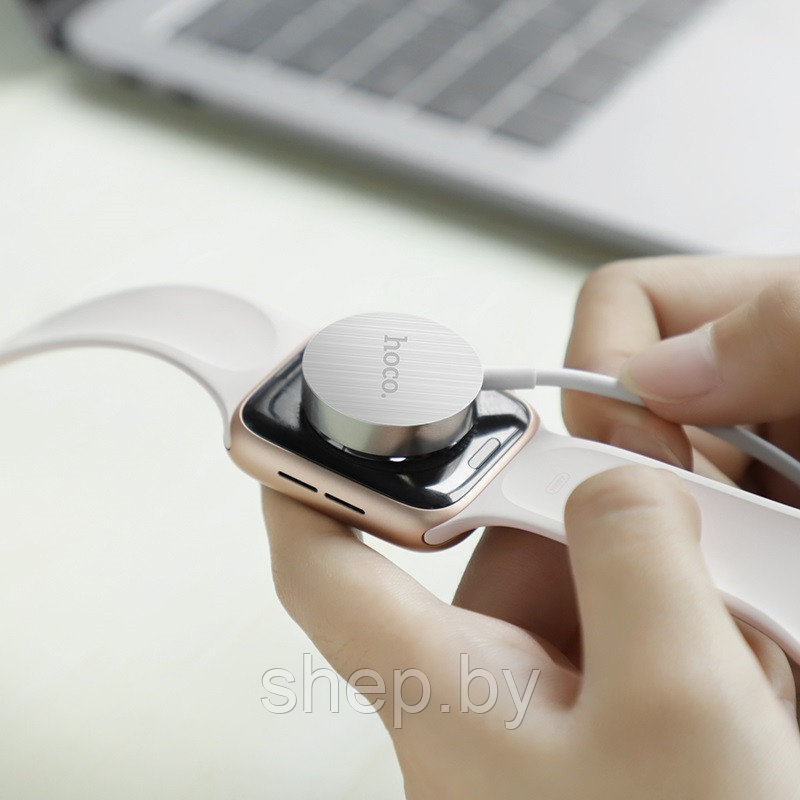 Беспроводное зарядное устройство Hoco CW16 для Apple Watch, белый - фото 4 - id-p184785883