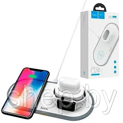 Зарядная станция HOCO CW21 3 в 1 для iPhone Watch AirPods белый