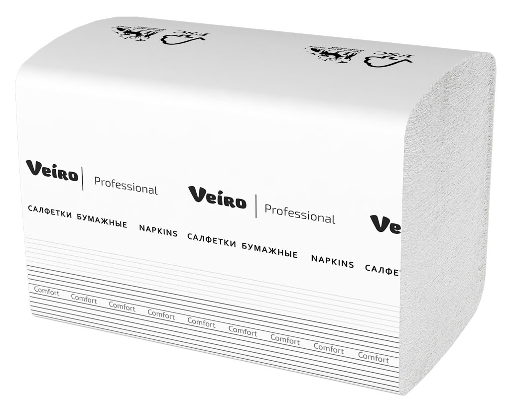 Салфетки бумажные Veiro Professional Premium Z-сложения 250листов/упак, NZ316