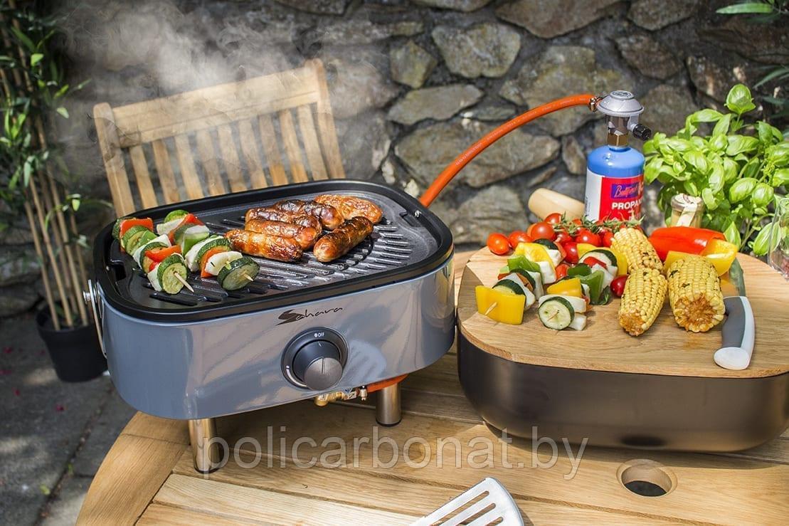 Гриль газовый портативный Sahara Mini BBQ, серебристый - фото 3 - id-p184797098