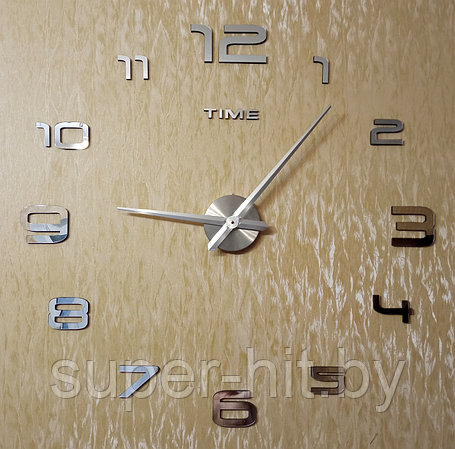 Настенные часы DIY Clock "Сделай сам" диаметр от 80 см.(цвета черный,серебро), фото 2