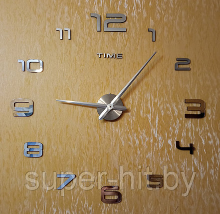 Настенные часы DIY Clock "Сделай сам" диаметр от 80 см.(цвета черный,серебро), фото 2