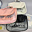 Прозрачная дорожная косметичка Washbag для путешествий с ручкой Нежно розовая, фото 7