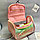 Прозрачная дорожная косметичка Washbag для путешествий с ручкой Нежно розовая, фото 5