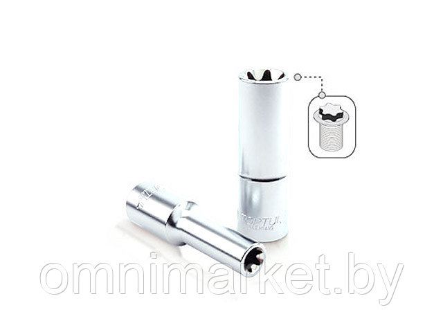 Головка 1/2" E10 6гр. глубокая TOPTUL