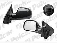 Внешнее левое зеркало, ручное управление, черная крышка, стекло плоское, хромированное DODGE CARAVAN (RG/RS)