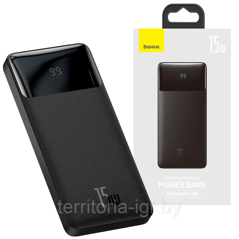 Внешний аккумулятор power bank PPDML-L01 10000mAh 15W черный Baseus