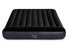 Надувной матрас с подголовником Queen Classic, 152х203х25 см, встр. эл. насос, INTEX