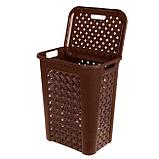 Корзина для белья коричневая Виола 30л, фото 2