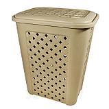 Корзина для белья коричневая Виола 30л, фото 3