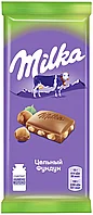 Шоколад Milka молочный с цельным фундуком 85г.