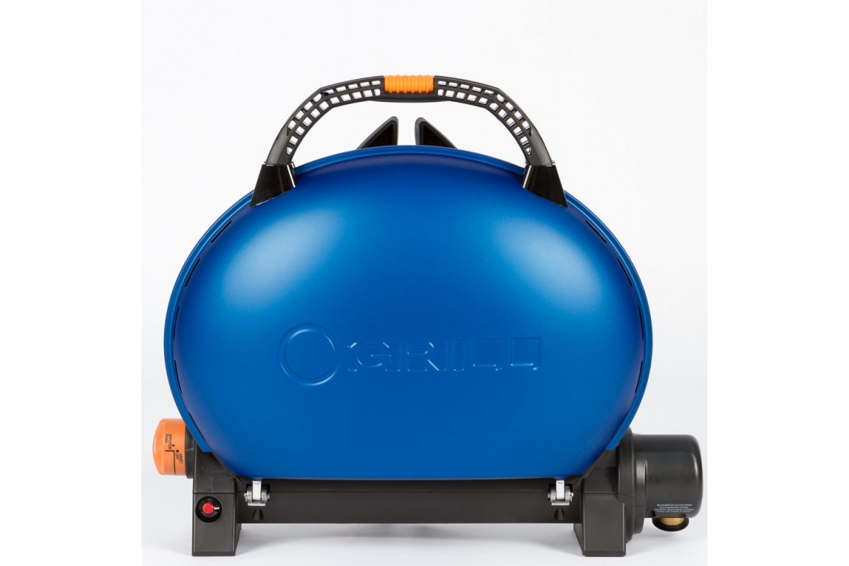 Портативный газовый гриль O-grill 500 синий (в комплекте адаптер тип А) - фото 1 - id-p184823593