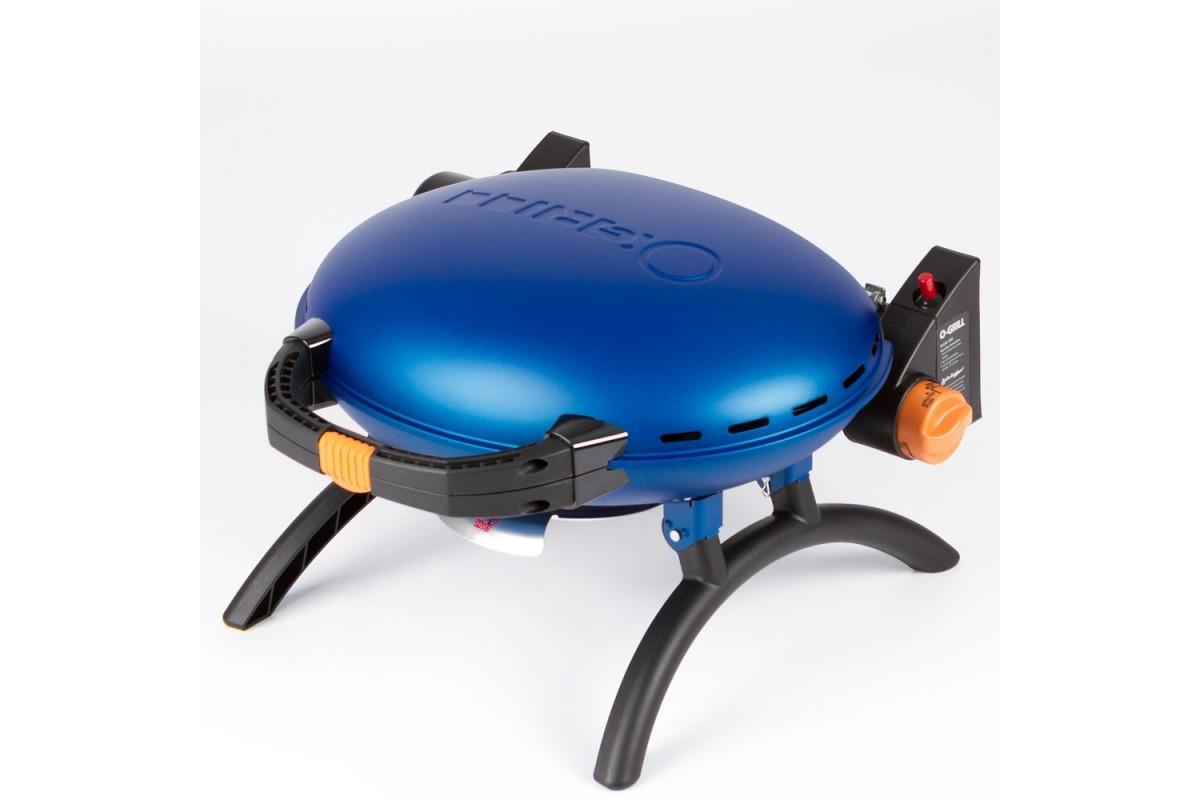 Портативный газовый гриль O-grill 500 синий (в комплекте адаптер тип А) - фото 9 - id-p184823593