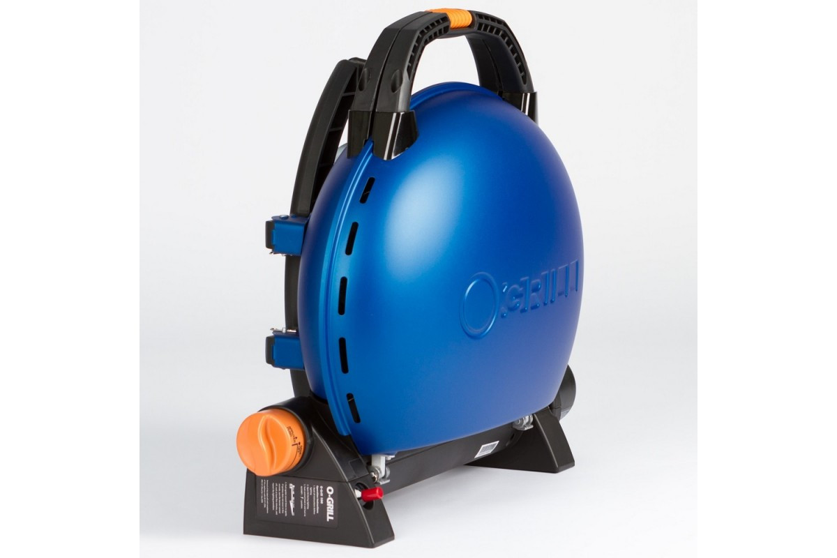 Портативный газовый гриль O-grill 500 синий (в комплекте адаптер тип А) - фото 6 - id-p184823593