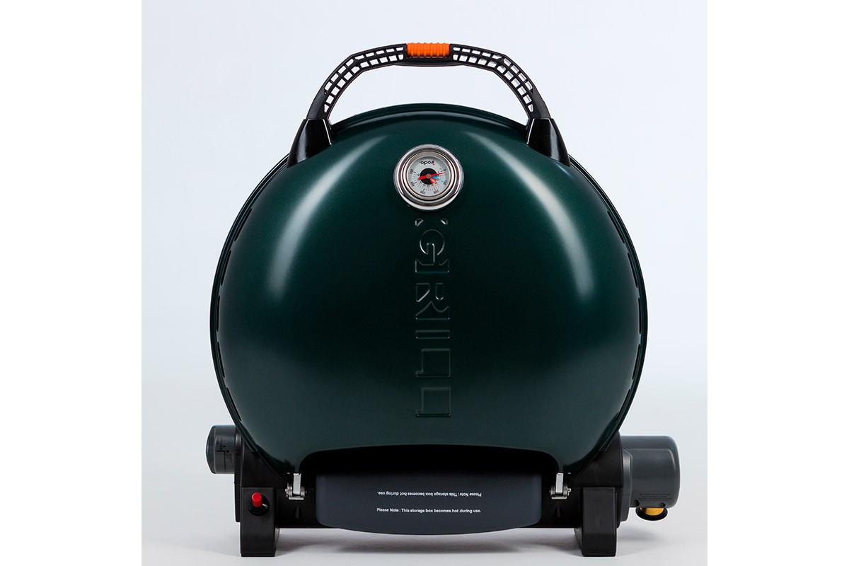 Портативный газовый гриль O-grill 700T зелено-черный (в комплекте адаптер тип А) - фото 1 - id-p184824108