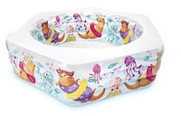 Детский надувной бассейн Bestway 56493 "Веселая выдра" с надувным дном