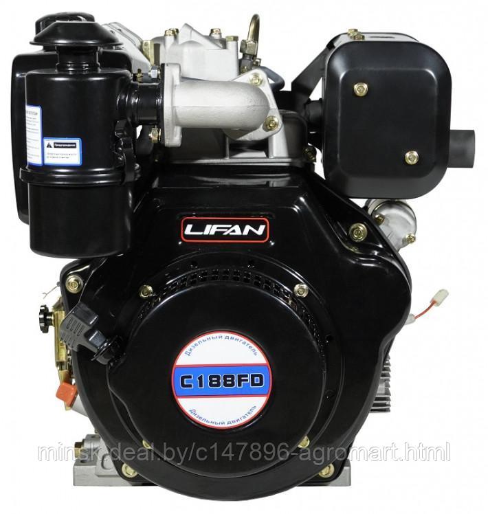 Двигатель Lifan Diesel 188FD D25, 6A шлицевой вал for 1300D - фото 6 - id-p180114103