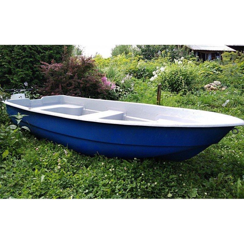 Стеклопластиковая лодка Стелс 315 серо/синяя
