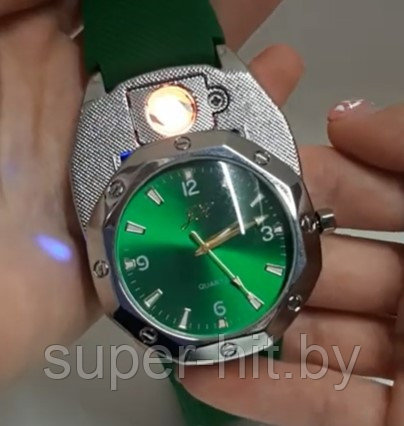 Подарочные часы с зажигалкой USB Watch Lighter (отвертка и сменный нагреватель в комплекте) - фото 2 - id-p184832580