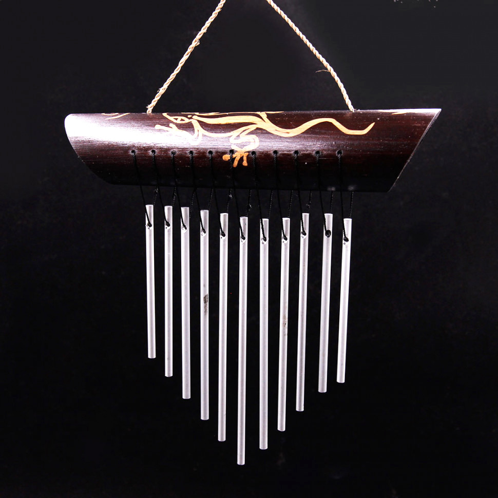 Музыка ветра с Ящерицей бамбук и металл 11 палочек - фото 1 - id-p184833077