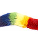 Металлическая анальная пробка S с длинным разноцветным хвостиком 40 см, фото 3