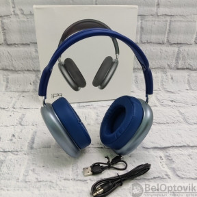 Беспроводные Hifi 3.0 наушники Stereo Headphone P9 аналог Aple AirPods Max Синий, фото 1