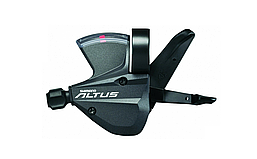 Манетка Shimano ALIVIO ESLM3100LB 2-5034 с индик-м, 3ск. трос 1800мм, черн, инд.уп.