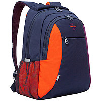 Рюкзак школьный "Grizzly", синий, оранжевый, фиолетовый