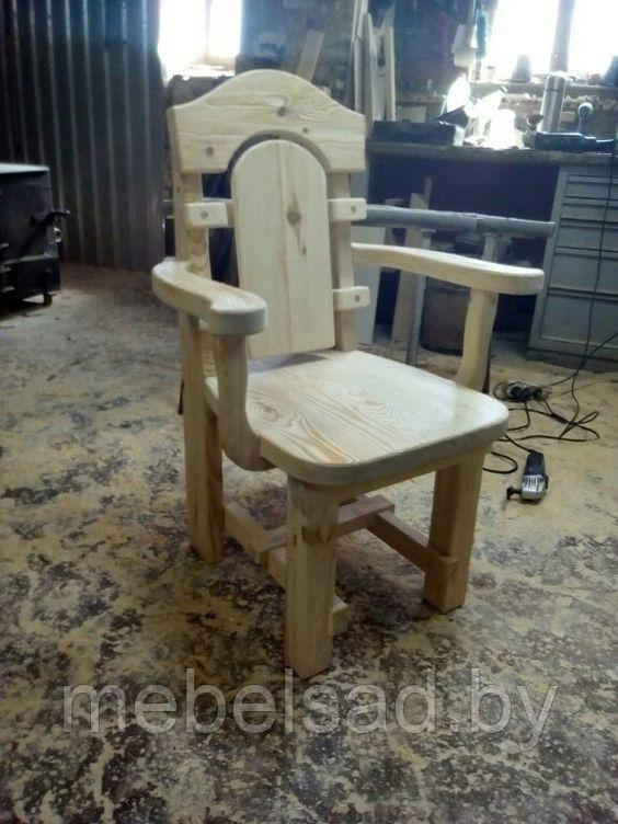 Кресло-трон садовое и банное из натурального дерева "Братислав"