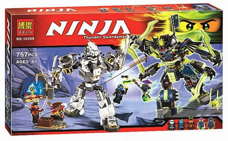 Детский конструктор Ninjago Ниндзяго Bela 10399 Битва Титановых машин - фото 1 - id-p119144893