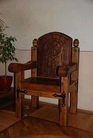 Кресло-трон садовое и банное из натурального дерева "Вячеслав", фото 1