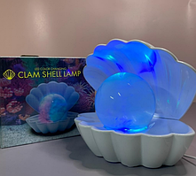 Ночник - светильник "Сокровища моря" Clam Shell Lamp (ракушка с жемчужиной)